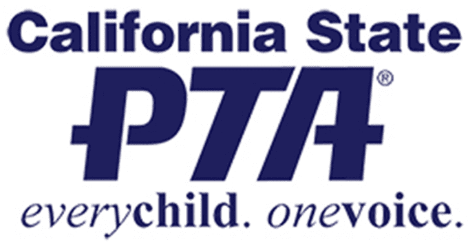 Logo of California State PTA. Every child. One voice.